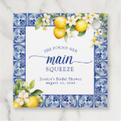 Ze vond haar hoofd squeeze citroenen bruidsfeest bedankjes labels (Achterkant)