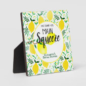 Ze vond haar hoofdknijper citroenen bruidsdouche fotoplaat (Voorkant)