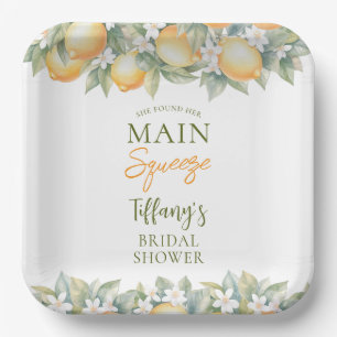 Ze Vond Haar Hoofdlemoen Bruiloft Feest Papieren Bordje