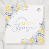 Ze vond haar hoofdpers Lemon Bruiloftsborrel Bedankjes Labels (Achterkant)