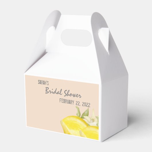 Ze vond haar hoofdplein, Lemon Theme Bedankdoosjes (Voorkant Zijde)