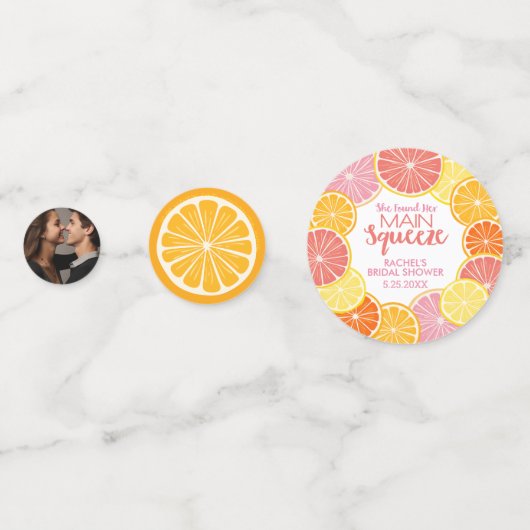 Ze vond haar Main Squeeze Bruidsmeisjes Bruiloft Confetti (Voorkanten)