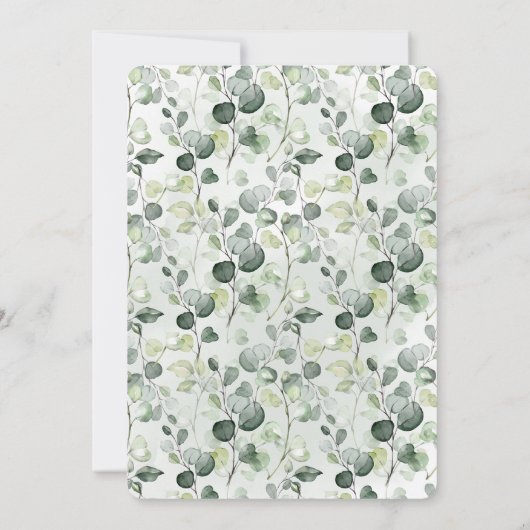 Ze vond haar Matcha Vrijgezellenfeest Eucalyptus Kaart (Achterkant)