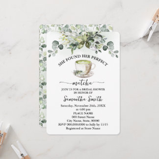 Ze vond haar Matcha Vrijgezellenfeest Eucalyptus Kaart