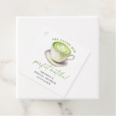 Ze vond haar perfecte matcha Bruids douche Bedankjes Labels (In situ)