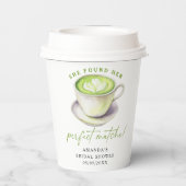 Ze vond haar perfecte matcha bruids-shower papieren bekers (Achterkant)
