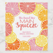 Ze vond haar Vrijgezellenfeest op het hoofdplein Wijn Etiket (Enkel label)