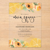 Ze vond Main Squeeze Bridal Shower Uitnodiging Acryl Uitnodigingen (Voorkant)