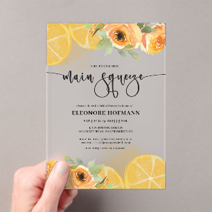 Ze vond Main Squeeze Bridal Shower Uitnodiging Acryl Uitnodigingen