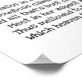 Ze wandelt in schoonheid  poster (Hoek)