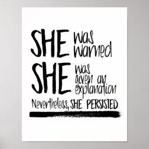 Ze was gewaarschuwd —  poster
