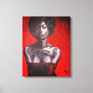 Ze weet het - Canvas schilderij Afdruk