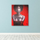 Ze weet het - Canvas schilderij Afdruk (Insitu (Houten vloer))