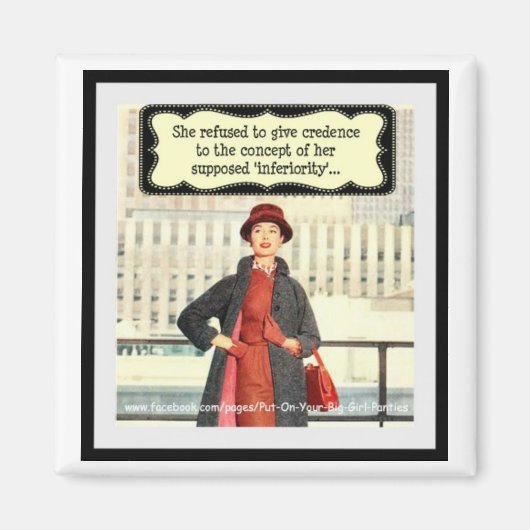 'Ze weigerde' retro magneet (Voorkant)