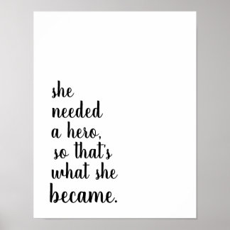Ze werd een held poster