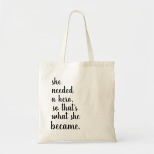 Ze werd een held tote bag