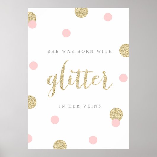 Ze werd geboren met glitter in haar Poster van die (Voorkant)