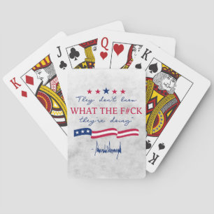 Ze weten niet wat ze doen Funny Quote Pokerkaarten