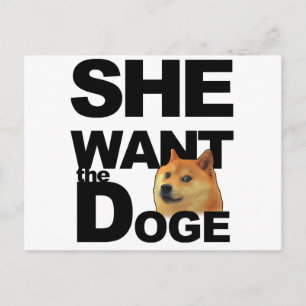 Ze wil de Doge Briefkaart