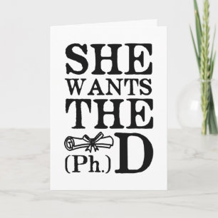 Ze wil de PhD Kaart