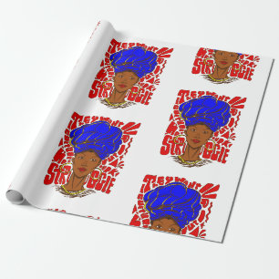 ze willen onze cultuur afrikaanse vrouw cadeaupapier