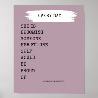 Ze wordt motivatie poster