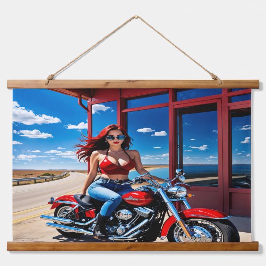 Ze zag eruit als een echte rebel hangend wandkleed (Voorkant)