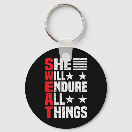 Ze zal alles beëindigen sleutelhanger (Voorkant)