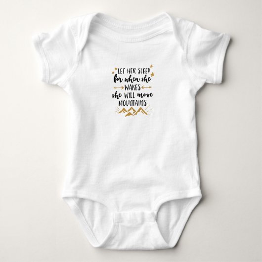 Ze zal bergen Baby Jersey Bodysuit (Voorkant)