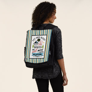 Ze zal bergen verplaatsen rugtassen