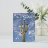 Ze zeggen dat het droge warmte is... briefkaart (Staand voorkant)