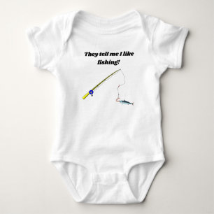 Ze zeggen dat ik van Vissen Baby-bodysuit hou Romper