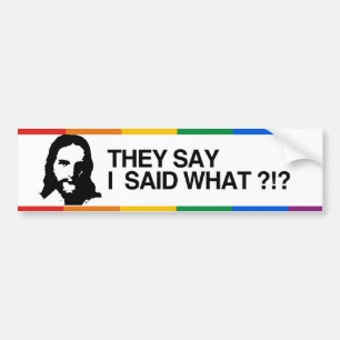 ZE ZEGGEN DAT IK ZEI WAT - JESUS.png Bumpersticker