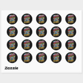 Ze zeggen dat immigranten het probleem zijn, maar  ronde sticker (Vel)