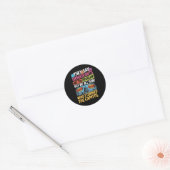 Ze zeggen dat immigranten het probleem zijn, maar  ronde sticker (Envelop)