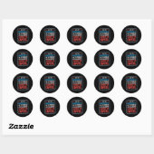 Ze zeggen dat immigranten het probleem zijn, maar  ronde sticker (Vel)