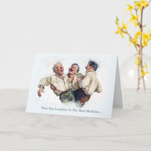 Ze zeggen dat lachen de beste remedie is... kaart (Gele Bloem)