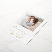 Ze zei dat de Calligrafie Engagement Party Gold Folie Uitnodiging (Gedraaid)