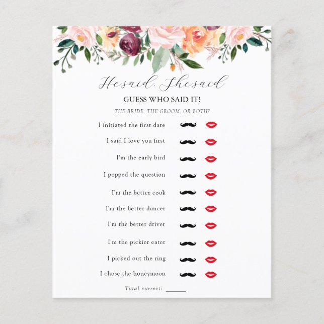 Ze zei dat ze Vrijgezellenfeest Game zei. (Voorkant)