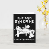 Ze zei gym of ik mis haar gym spier grappig lichaa kaart (Gele Bloem)