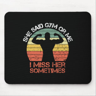 Ze zei gym of ik mis haar gym spier grappig lichaa muismat