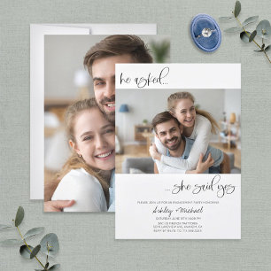 Ze zei ja 2 Verloving voor fotokalligrafie Kaart