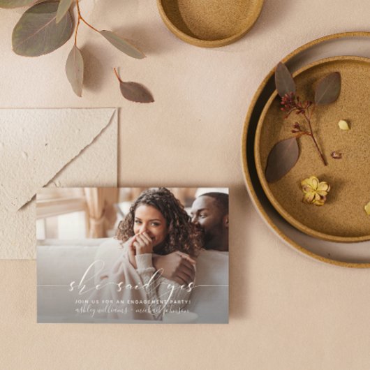 Ze zei ja 3 foto QR Code Verloving Kaart