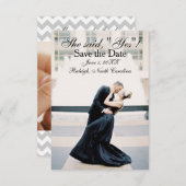 Ze zei "Ja" - 3x5 save the date aankondiging (Voorkant / Achterkant)