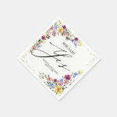 Ze zei ja Boho Wildflower verlovingsfeest Servet (Hoek)