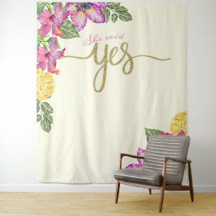 Ze zei JA Booth banner Wandkleed