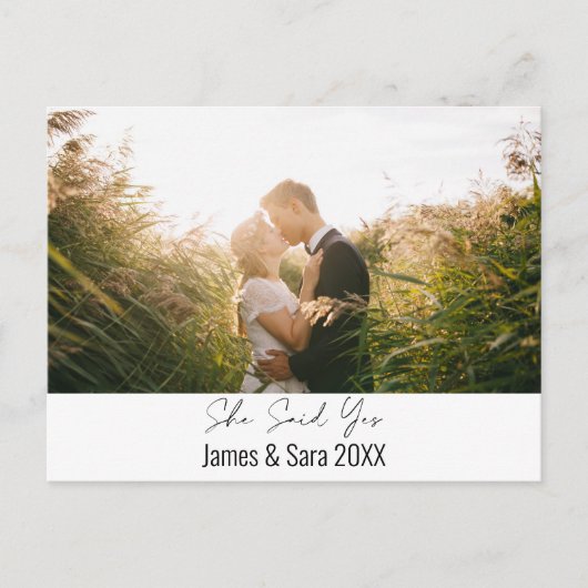 Ze zei ja briefkaart (Voorkant)