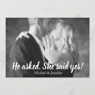 Ze zei ja Foto Verloving aankondiging