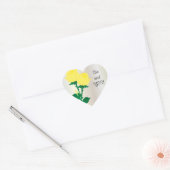 Ze zei ja | Gele rozen Hart Sticker (Envelop)
