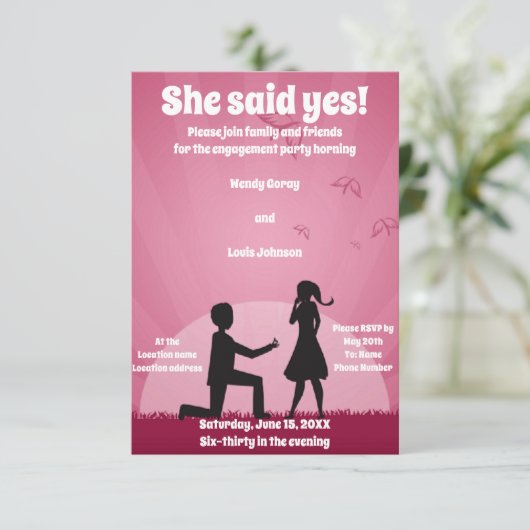 Ze zei ja! kaart (Staand voorkant)